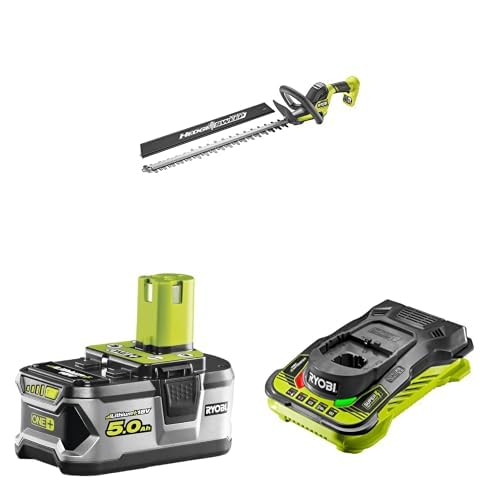 Image of Ryobi RY18HT55A-0 55cm Hedge Trimmer + 5ah Battery & Charger