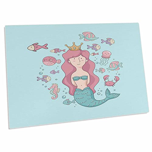 Alfombrilla de escritorio 3dRose con ilustración marina