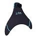 Fin Fun Mermaid Monofin, Swim Fin for Kids and Adults (Blue Trim Black, Junior - Ages 6-11)