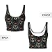 Cozy Black Wolf Art Yoga Bra for Women Girls, U-Shaped Back Tops with Pads Control Shapewear Outfit for Sports Fitness