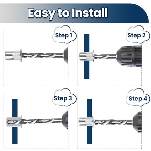 Nietmuttern M8, Blindnietmuttern Edelstahl, 50 Stück Flachkopf Gewindenieten, Gewinde Rivet für Metallplatten, Rohre Einnietmuttern