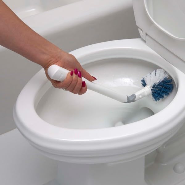 Image of Unger Toilet Brush Replacement Heads, 2 Pack, Bathroom Cleaning Supplies, Hygienic and Durable Scrubber with Non-Scratch Bristles, Scrub Hard-to-Reach Areas