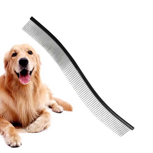 Peigne incurvé pour chien et chat en métal pour démêler les poils à la maison