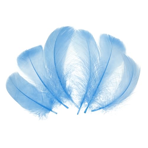 uxcell 200pcs plumes artisanat bleu clair 3-5"