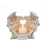 Artgenius Retro Angel Wing Candle Holder,Decorative Angel Statue Wing Candlesticks for Shlef,Desktop