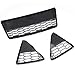 PIT66 Front Bumper Lower Grille Cover Compatible With Ford Focus 2012-2014 Honeycomb Mesh Grille With Triangle 3Pcs