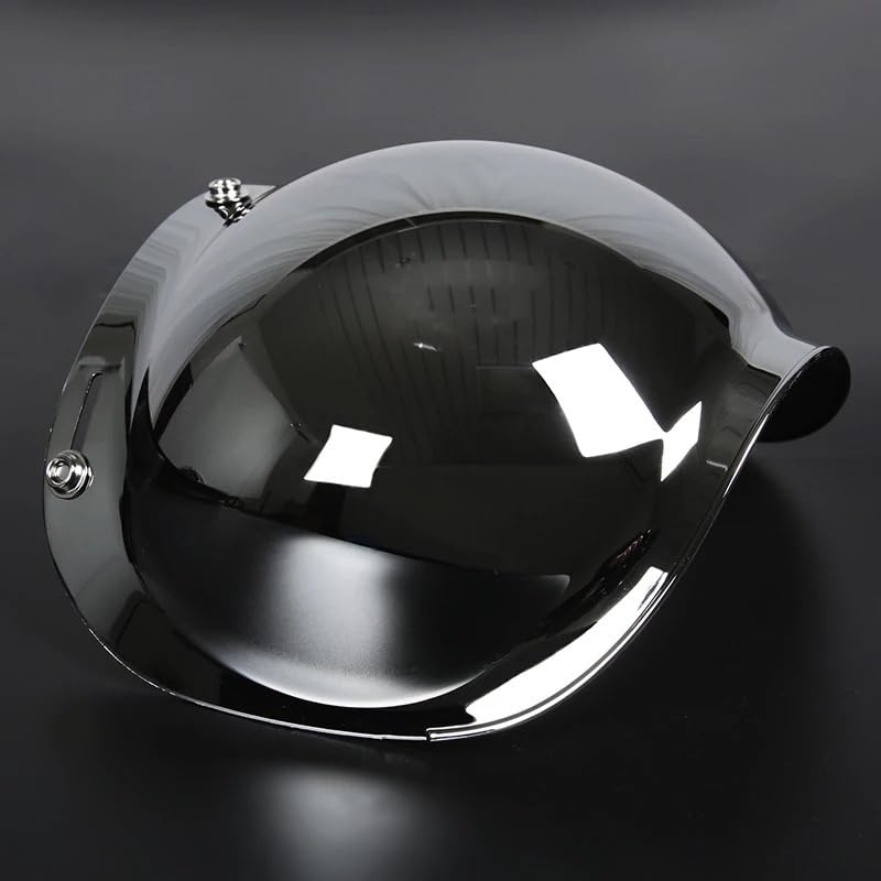 Accessoires for casque T50 avec visière à bulles rétro Silver et lentille à trois boutons
