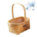 GANAZONO weidenruten zum flechten Lebensmittelbehälter Blumenkorb für Blumenmädchen geflochtene Aufbewahrungskörbe Osterkorb Hochzeitsblumenkorb Weidenkorb handgeflochtene Körbe Blumentopf