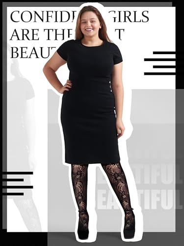 Image of Jadive 6 Pairs Women Plus Size Suspender Tights Fishnet Thigh High Stockings Garter Belt Lingerie Pantyhose