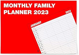 2023 Family Organiser Monthly Planner Wall Calendar - Matte Finish