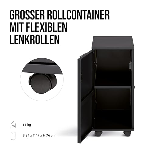 Enders® modularer Trolley für Enders Gasgrill MONROE PRO - Serie und COLORADO- Serie, Stauraum, magnetisch, mehr Ordnung, Grilltrolley, Abstellfläche, B34xT47xH76cm, Grillzubehör, schwarz #88186