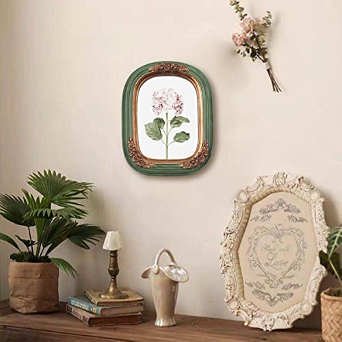 Parafayer Vintage Mini Picture Frame 2.5X3.5 Inch,Antique Ornate Photo Frame With Floral Relief,Wall And Tabletop Display,High Definition Glass Front,Retro Home Decor Art Gallery (Green 2.5X3.5) #TOP4