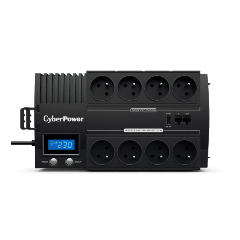 CyberPower Systems BR1000ELCD-FR UPS Power Supply, 230 V, Schwarz
