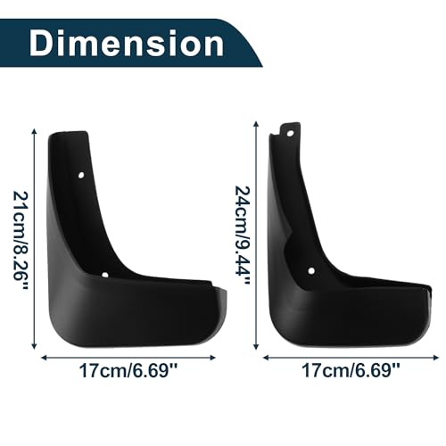 Image of Mud Flaps Splash Guards for Volkswagen Polo(Hatchback) 2014-2018 W /Mount Accessories Mud Guards Front and Rear 1 Set
