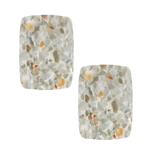 Cugasmaru CZA67 Saddle Bar Stool Slipcover Crystal Stone Saddle Bar Stool Slipcover Washable Rectangle Vanity Bench Stool Cover Set Of 2 thumb #2