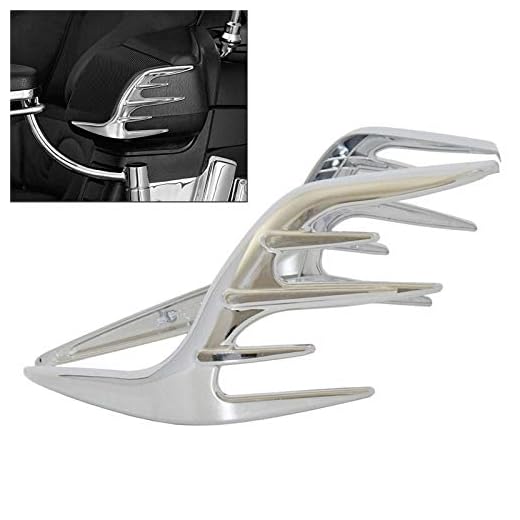 LIWIN Moto Accesorios Pasajero trasero cromado altavoz externo Recorte Aleta voladiza correas ABS de Honda Goldwing GL1800 Goldwing 1800 2006-2017