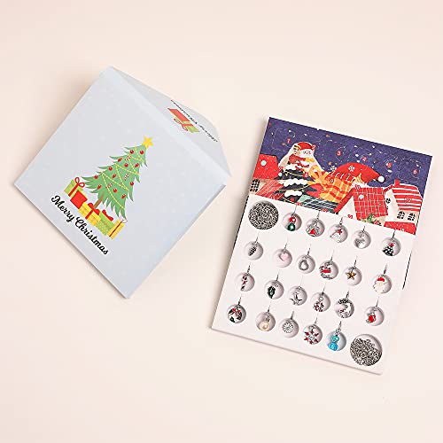 Vin Beauty Calendrier de l'Avent de Noël 2021 pour enfants, créatif, bracelet à breloques, bijoux, calendrier de l'Avent pour filles Cover