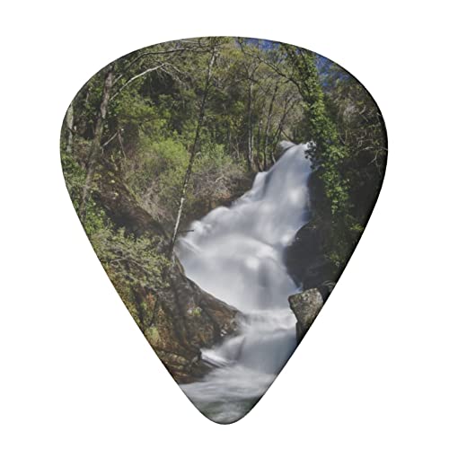 Lot de 6 médiators imprimés cascade forêt d’eau rivière avec boîte de rangement pour guitare acoustique et électrique - Les Beatles, Paul McCartney, John Lennon, RIngo Starr, George Harrison Lot de 6 médiators imprimés cascade forêt d'eau rivière avec boîte de rangement pour guitare acoustique et électrique – Image 4