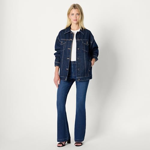 Image of Amazon Essentials Women's Regular-Fit Denim Trucker Jacket