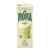 MOMA - Pistachio Flavoured Oat Drink - 1L • 100% Plant Based & Vegan • Perfectly Foamable & Non-Splitting • Nut Free • No Added Sugar • Enriched with Vitamins • Indulgent & Creamy
