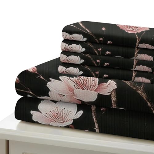 Parure de lit cerisier 3D en microfibre douce king size durable - 7