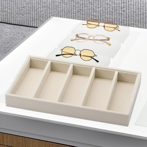 Plateau de présentation de lunettes jaune avec support à accessoires - 5