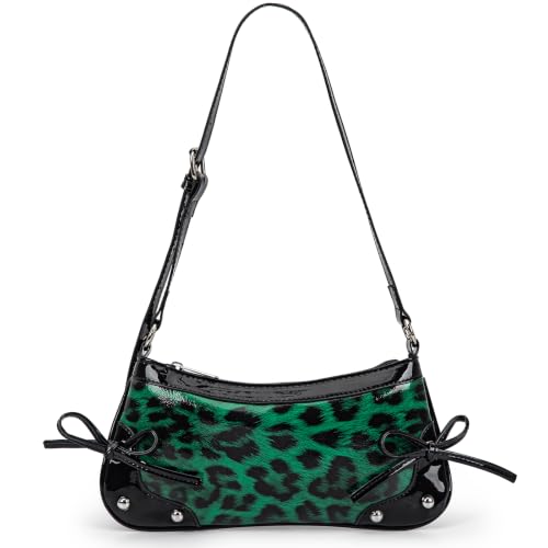 Image of Fashionable Leopard Women's Crossbody Bag Shoulder Bag Clutch Purse- Vintage Chic for Everyday and Formal Occasions - Black