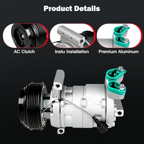 Image of CCIYU AC Compressor w /Clutch for Nissan Tiida 1.8L 2007-2015