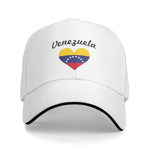 NLWQEKV Orgulloso venezolano Venezuela Bandera Regalos Gris Gorra de béisbol Camionero Sombrero para Hombres Mujeres Ajustable al Aire libreHat