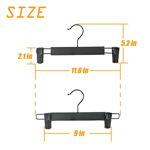 10 Pack Pant Hangers, Skirt Hangers With Adjustable Non-Slip Clips Space Saving Skirt Hangers Suitable For Clothes Jeans Skirts (10) #TOP1