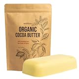 Organic Cocoa Butter Raw Unrefined - Food Grade USDA Certified - for Scars, Stretch Marks Cream - 100% Cocoa Butter Raw Organic for Skin Moisturizer, Lip Balm 8 oz