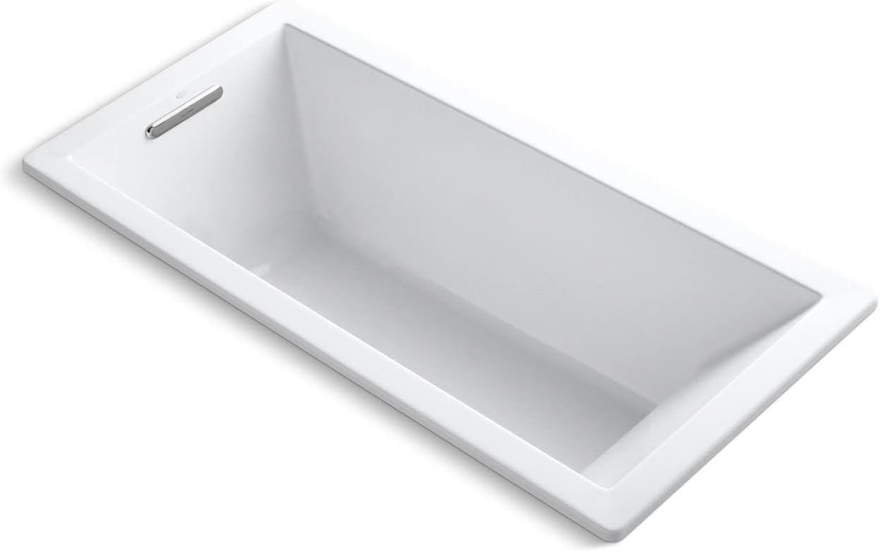 Underscore 66" White Acrylic Drop-In Soaking Bathtub