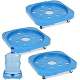 Zoketriton 3 Pack 5 Gallon Water Bottle Jug Caddy with Rolling Swivel Casters Wheels, Bucket Dolly Round Rolling Plant Stand Plant Dolly for Heavy Duty Garden Flower Pot Movers Plant Stroller