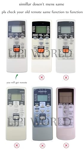 Image of LipiWorld AR-JE11 AC Remote Control (Old Exactly Same Will Only Work) Compatible for O General Remote AC-23W