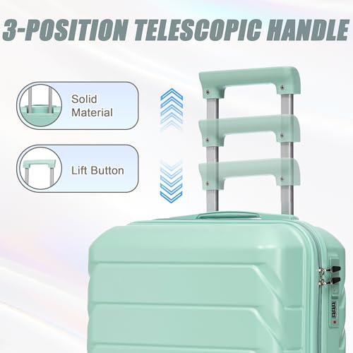 Image of Hardshell Luggage, Lightweight ABS Suitcase with Spinner Wheels, 20 /14 Inch