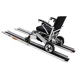 LHRUI Rampa Rampa Telescópica/Transiciones de Umbral, Silla de Ruedas Bicicletas Scooters Paso de Pendiente Antideslizante, Dimensiones Desplegadas 47...