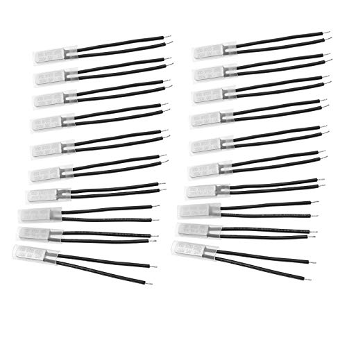 KSD9700 Temperature Switch Thermostat Thermal Protector 250V 5A Metal Temperature Controller Normally Close (NC)45? 20PCS