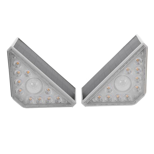 HOLIDYOYO Solar Step Lights Outdoor Waterproof 10-led Warm White Triangle