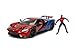 Produktbild Jada Toys 253225002 Marvel Spiderman 2017 Ford GT, 1:24 Modellauto inkl. Spiderman Figur, aus Zinkdruckguss, öffnende Flügeltüren, inkl. Freilauf, rot/blau