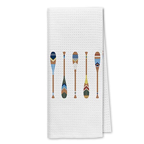 Dibor Lake Paddles Oars Kitchen Towels Dish Towels Dishcloth,Lake Life Decorative Absorbent Drying Cloth Hand Towels Tea Towels For Bathroom Kitchen,Lake Lovers Gifts #TOP6