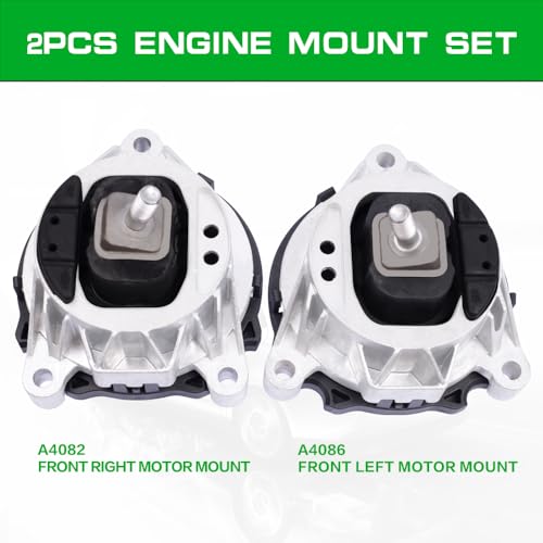 Engine Motor Transmission Mount Kit Compatible with BWM 220I 228I 230I 320I 328D 328I 330I 420I 428I 430I X3 X4 2.0L Turbocharged Engine，Replace OE A4082 22116856184 A4086 22116856183 Set of 2 by loongrie - Image 2