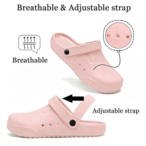 Image of Nihaoya Clogs for Men and Womens Garden Shoes Slip-on Outdoor Beach Slippers Comfort Slip Resistant Sandals Lightweight Breathable