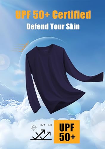 KINGFEN Men's UPF 50+ Long Sleeve UV Sun Protection Shirts Quick Dry Athletic Shirts Swimming Hiking Fishing3