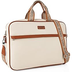 Maletin Ejecutivo Mujer Tous Lois - Portadocumentos Mujer - Maletin ordenador Portatil Mujer. Bolso Portatil Mujer para Trabajo - Bolso Ordenador Portatil Mujer Laptop 15,6 Pulgadas 319338, Beige