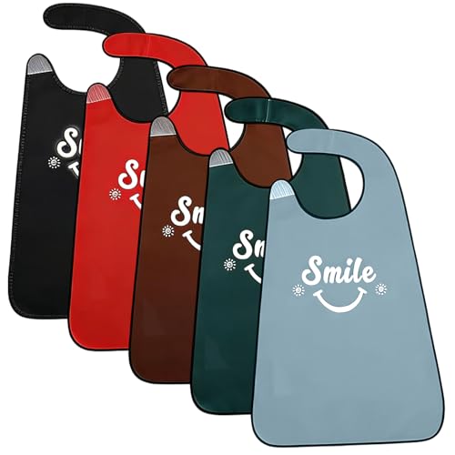 Bavoirs imperméables adultes lavables réutilisables protection senior handicapé lot de 5