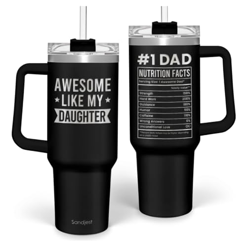 SANDJEST Awesome Like My Daughter Tumbler 40oz