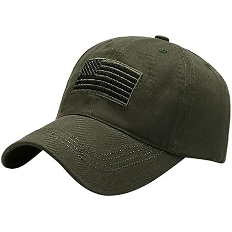 UNeedVog Patch American Flag Baseball Caps Adjustable Hat Sports Outdoor Snapback Hiking Camping Cap Army Green Cover