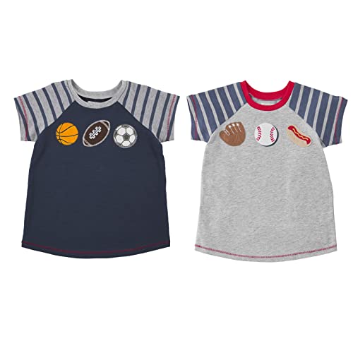 Mud Pie Baby Boys Sport Appliqué Tee, Blue, Medium #TOP2