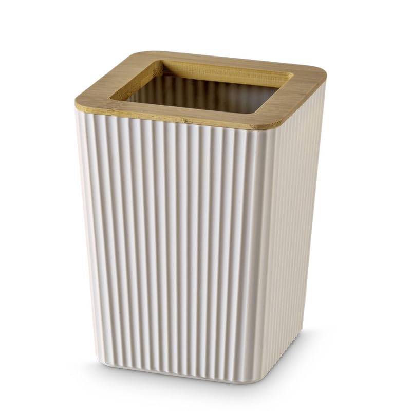 Freelance Portofino ABS Dustbin for Home, Cream- Open Tabetop/Counter Top Table Bin - For Kitchen/Bathroom/Bedroom/Office/Washroom/Toilet - Small Size Garbage/Waste/Dust Bins/Dust Bin/Trash Can-picture-11