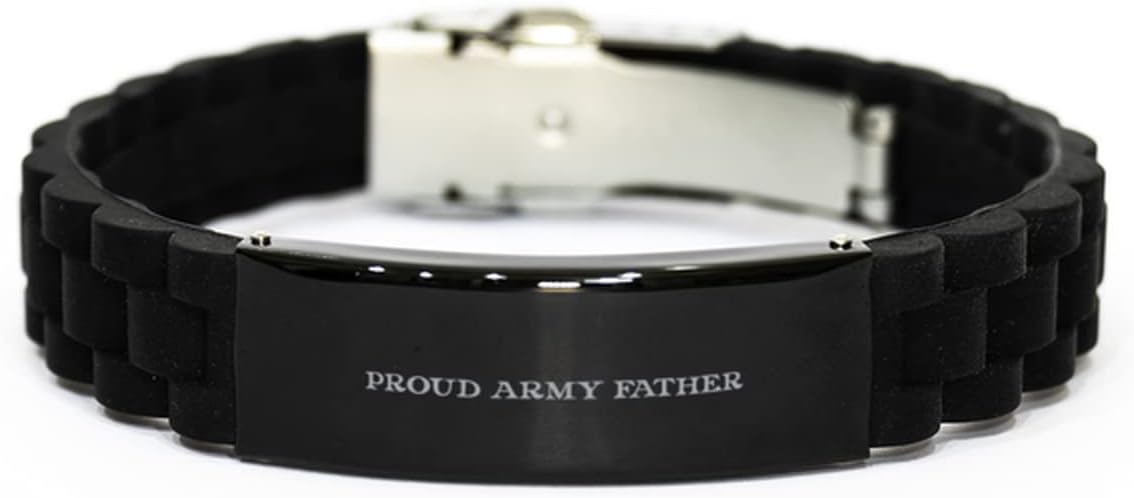 Military Father glidelock bracelet,Proud Army Father,Long Distance Relationship Gifts for Army Soldier Father,Gifts For Veteran Father Army Veteran